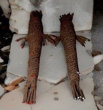 Pair Of Mid-Century Cameroon Kirdi / Namji Fiber & Abrus Seed Ritual Doll Estate picture