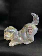 Vintage Hand-Painted Crouching Puppy Artist Signed S. Smith picture