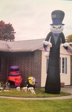 Halloween Inflatable 16' Lighted Short Circuit Reaper Airblown Holiday Living  picture