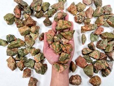 Unakite Rough Crystal Stones for Tumbling Décor Lapidary Vase Fillers Raw Rocks picture