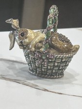 Jay Strongwater Retired Swarovski Rabbit In Box picture