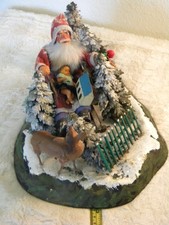 vintage Large Santa on sled with toys and deer picture