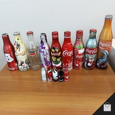 Coca Cola Brazil 14 Piece Collection + Mini Bottles Coke Miniature Cans Set picture