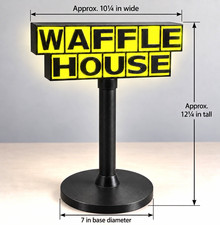 Waffle House Lighted Tabletop Sign Yellow/Black Restaurants & Fast Food picture