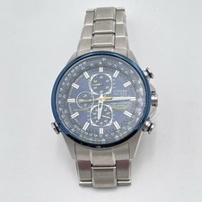 Citizen Eco-Drive Blue Angels Mens Radio Controlled Chronograph Stainless Watch picture