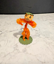 Vintage 1940s/50s Halloween Chenille Pipe Cleaner Jack O' Lantern Figure: Japan picture