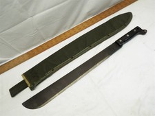 Minty Early USN Machete Jungle Knife Tool SWI 1943 Blade Sword Scabbard Sheath picture
