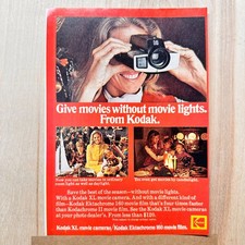1972 Kodak XL movie cameras Ektachrome Film Vintage Print Ad picture