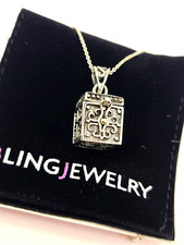 Bling Jewelry Religious Christian Ichthys Jesus Locket Necklace Sterling Silver picture