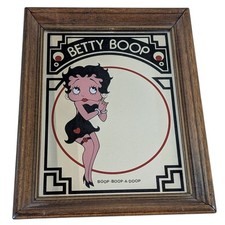 Vintage Betty Boop Collectible Boop Boop A Doop Wood Collectible Saloon Mirror picture
