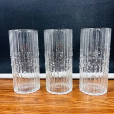 Iittala 3 X MESI Highball Glass Tumblers 11 oz  Vintage Finland MCM Rare picture