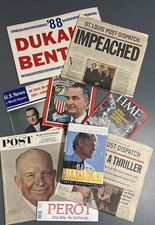 Vintage Political and Presidential Campaign Items With Newspapers and Magazines picture