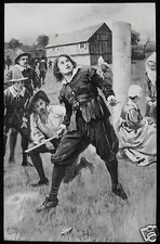 Glass Magic Lantern Slide JOHN BUNYAN HEARING A VOICE FROM HEAVEN C1900 WRITER picture