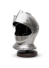 Medieval Close Helmet Steel Knight Armet Helm – 16th Century Wearable Full Face  picture