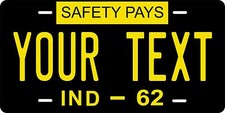 Indiana 1962 License Plate Personalized Custom Car Bike Motorcycle Moped picture
