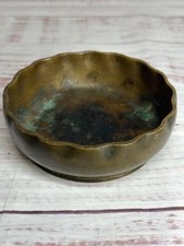 Antique Early 20c Tiffany Studios NY #1713 Dark Aged Bronze Nut Bowl USA picture
