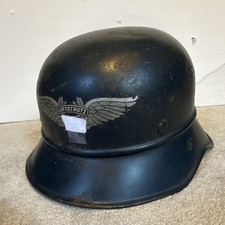 Original WW2 German Luftschutz Military Helmet (Rare) picture
