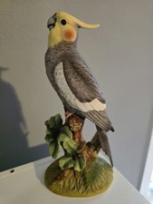 Vintage Andrea by Sadek Cockatiel Bird Figurine Porcelain Ceramic Japan 1982 picture