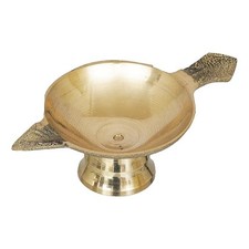 Brass Diya Oil Lamp Indian Traditional Pooja Deepam Diwali Home Temple Decor picture