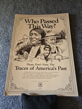 Vintage US FOREST SERVICE 1980s Poster Who Passed This Way 16 x 11.5 Inches picture