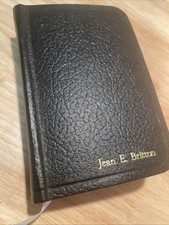 Antique Oxford KJV Miniature Pocket Bible India Paper Black Morocco Leather Name picture