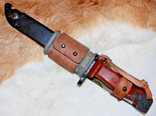 Vintage Rifle Knife Bayonet w/ Scabbard & Frog - Mint - Unissued picture
