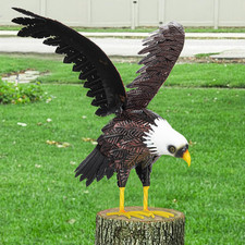 Bald Eagle Statue Garden Sculpture, Metal Yard Art Eagle Decoration, Large Eagle picture