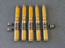 VINTAGE WW2 1942  20MM LINKED M21 DUMMY ROUNDS picture