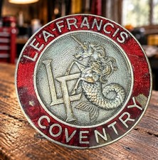 Vintage Lea-Francis Coventry Radiator Grille Badge Emblem 2.5