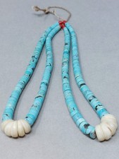 Santo Domingo, Hopi, Pueblo Turquoise JACLA Pendant Drop Earrings 5.1/2