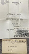 1934 US Senate Chamber Pass + Cover + Letter Signed David Reed Pennsylvania picture