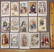 (15) VTG FIFTEEN UNUSED Holy Cards Bible Lithos 2