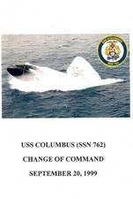 USS Columbus SSN 762 Change of Command pamphlet 1999 picture