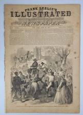 Frank Leslie's 4/22/1865 Civil War Lincoln's famous visit to Richmond / rare picture
