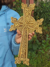 Carved Wooden Cross. Gift for her. Gift for mom, Christmas gift. 12