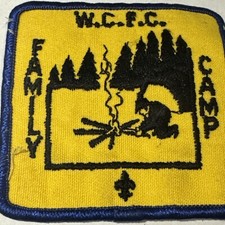 Boy Scouts BSA Patch W.C.F.C. Camp & Family - Rare Vintage picture