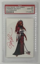 2005 Dawn 15th Anniv Crimson Majesty #3 J Michael Linsner Auto PSA 10 POP 1 picture