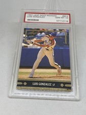 1991 LEAF GOLD ROOKIES  RC ROOKIE LUIS GONZALEZ PSA 10 GEM MT POP 55 picture