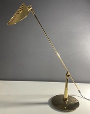 Fase Madrid Postmodern Articulating Desk Lamp Gold Finish Vintage 80's picture
