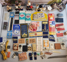 Vintage Sewing Notions Lot - Buttons, Snaps, Hooks, Needles, Zip, Etc. #5 picture