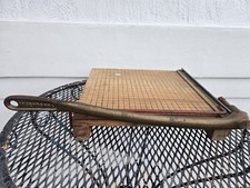 Vintage  1950's Ingento No. 4 Wood Cast Iron Paper Cutter Made in USA picture
