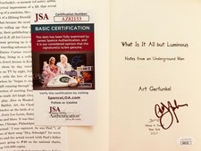 Art Garfunkel signed What Is It All But Luminous hardcover 1st edition book JSA picture