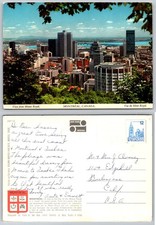 Vintage Montréal Canada Postcard View from Mount Royal John Hinde 1970s picture