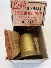 Vintage 1940's/50's Lenk Mfg Co Mini Brass Gasoline Blow Torch NOS mint w/ BOX picture