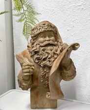 Natural Vintage Look Christmas LARGE Gold Santa Bust, 13.1