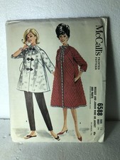 VTG 1962 Women’s Sz 14 McCalls pattern Uncut#6588 Coat/Robe And Jacket/Pants picture