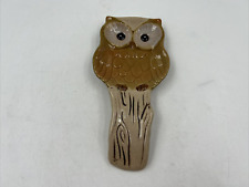 Cracker Barrel Ceramic 4x8in Owl Spoon Rest CC01B26004 picture