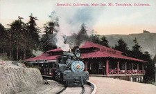 Mount Tamalpais Muir Woods Inn Train Railroad Station California Postcard J61 picture