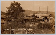 K45/ Sheffield Pennsylvania RPPC Postcard c1910 Bottle Works Factory 23 picture
