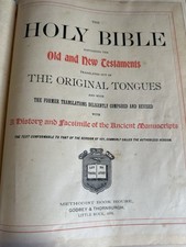 Vintage Bible from 1901- Methodist Book House Authorized Version Illustrated picture